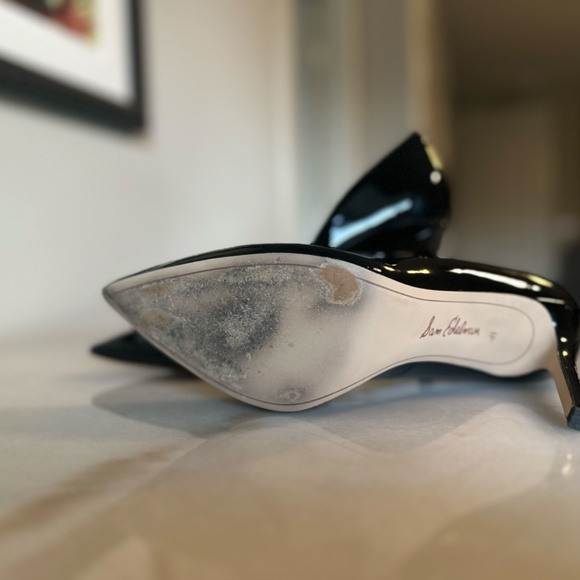 Sam Edelman Hazel Black Patent Leather Pointed Toe Pumps (Size 11) - Picture 5 of 6